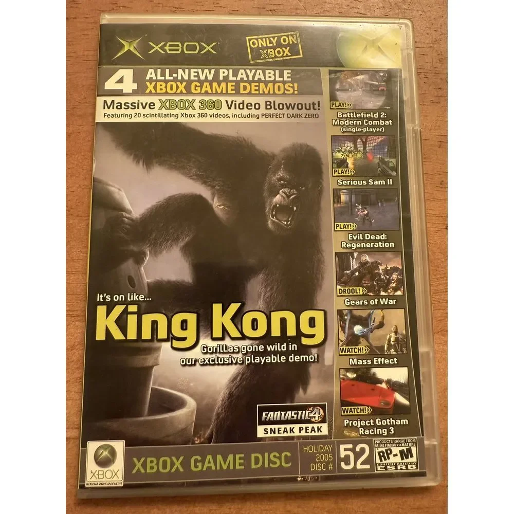 Official Xbox Magazine Xbox Demo Disc Holiday 2005 #52 King‎ Kong